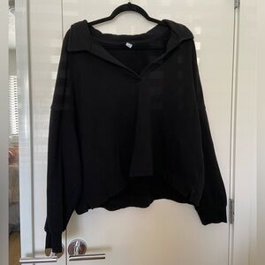 Black Fleece Polo Pullover